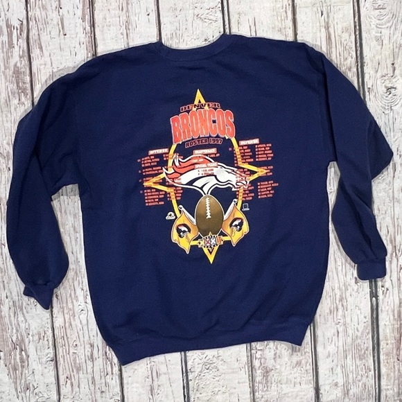 Vintage Denver Broncos XXXII Starter NFL Football Crewneck Sweatshirt - Picture 2 of 10